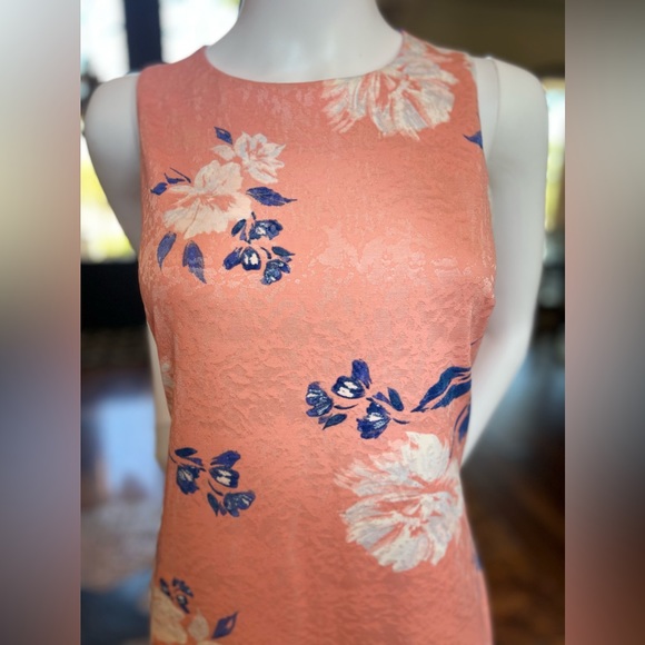 Ivanka Trump - NWT Peach Floral Dress with Ruffle Hem - Picture 3 of 3